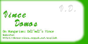 vince domos business card